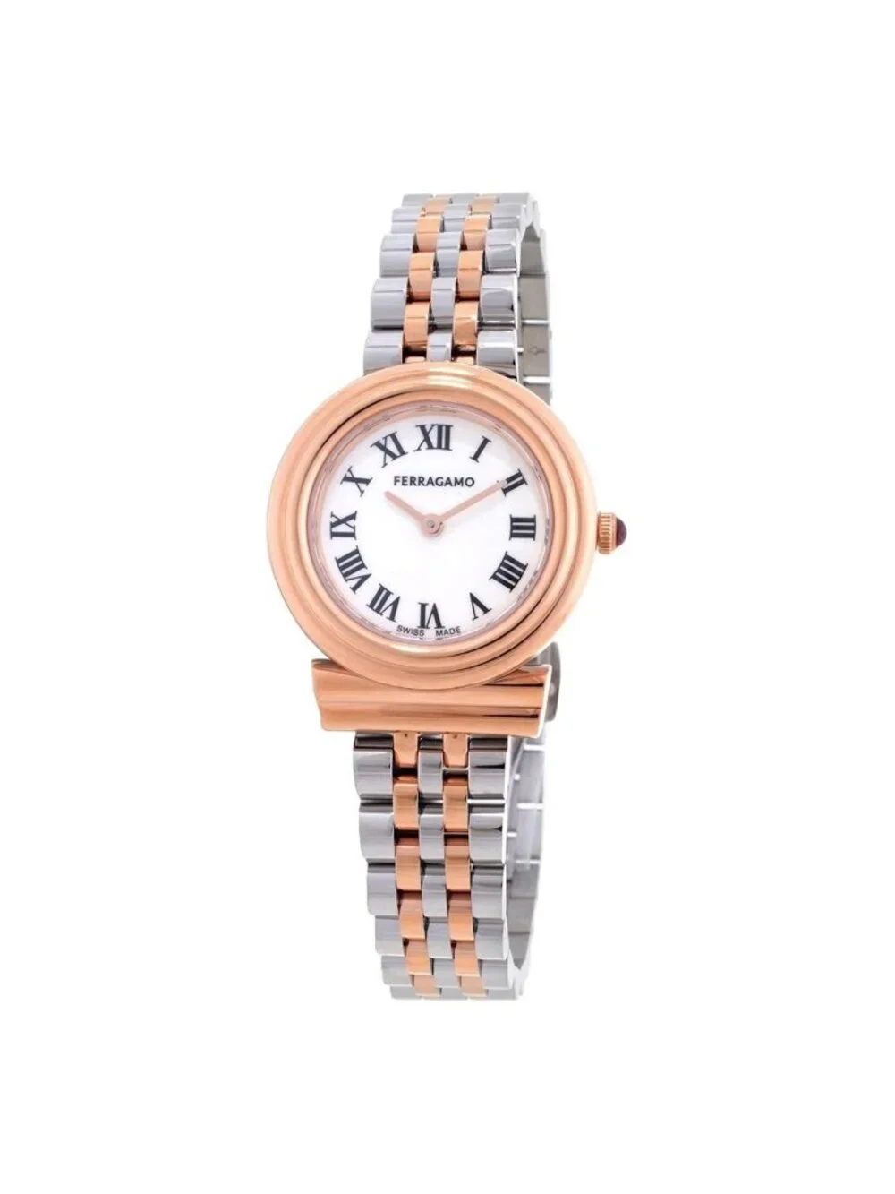 NWT Ferragamo Gancini Quartz White Dial Ladies Watch